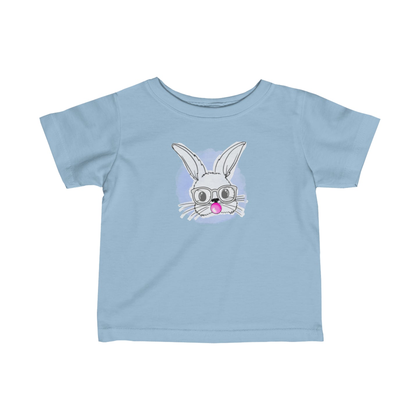 Infant Fine Jersey Tee Bunny Bubble Gum