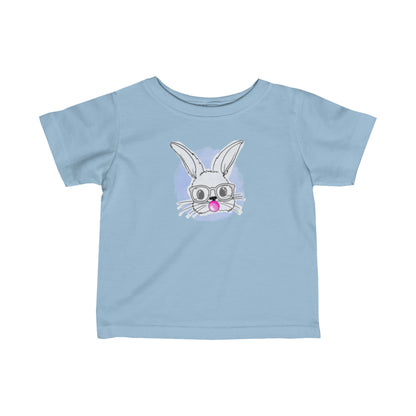 Infant Fine Jersey Tee Bunny Bubble Gum