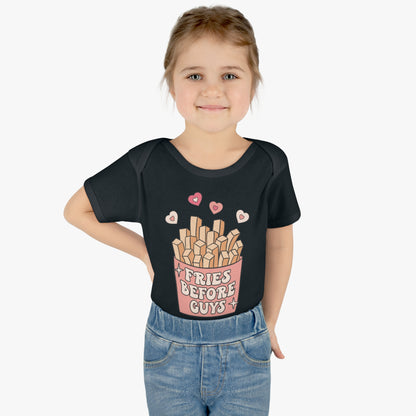 Infant Baby Rib Bodysuit "Fries Before Guys"