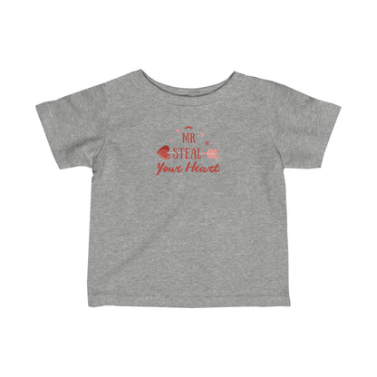 Infant Fine Jersey Tee "Mr. Steal Your Heart"