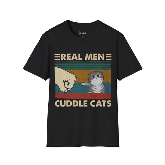 Unisex Softstyle T-Shirt Real Men Cuddle Cats