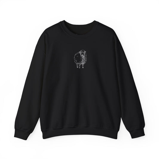 Sheep Design Sweatshirt, Unisex Crewneck with Inspirational Quote, Cozy Gift for Friends, Perfect for Casual Wear, Bible Verse Apparel