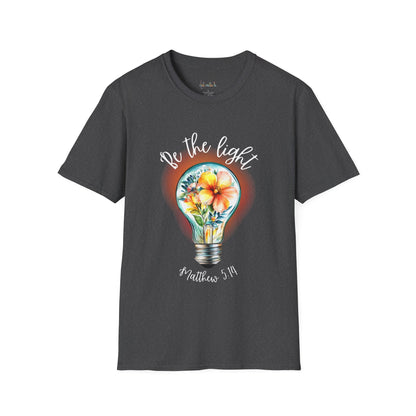 Be the Light Unisex Softstyle T-Shirt - Bible Verse Tee