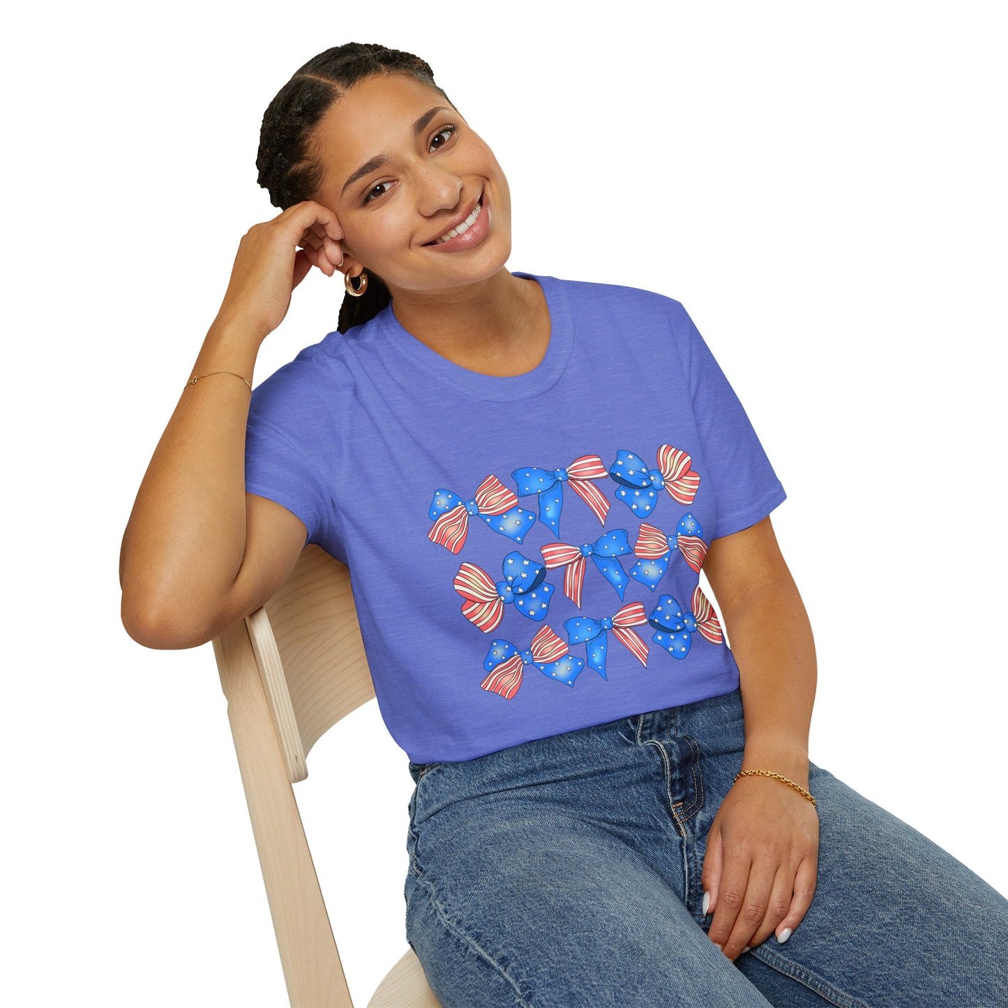 Patriotic Bow Unisex Softstyle T-Shirt