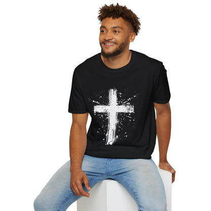 Unisex Softstyle T-Shirt White Cross