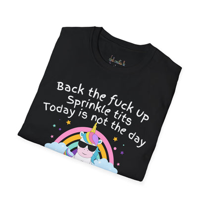 Unisex Softstyle T-Shirt Back the F*ck Up Sprinkle Tits