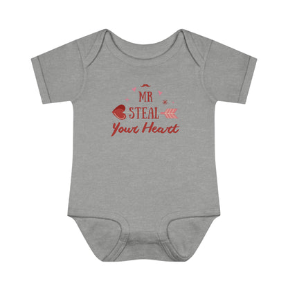 Infant Baby Rib Bodysuit "Mr. Steal Your Heart"