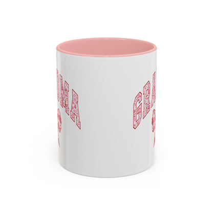Grandma Pink Chinoiserie Floral Accent Coffee Mug - Perfect Gift for Mother's Day & Grandparent's Day